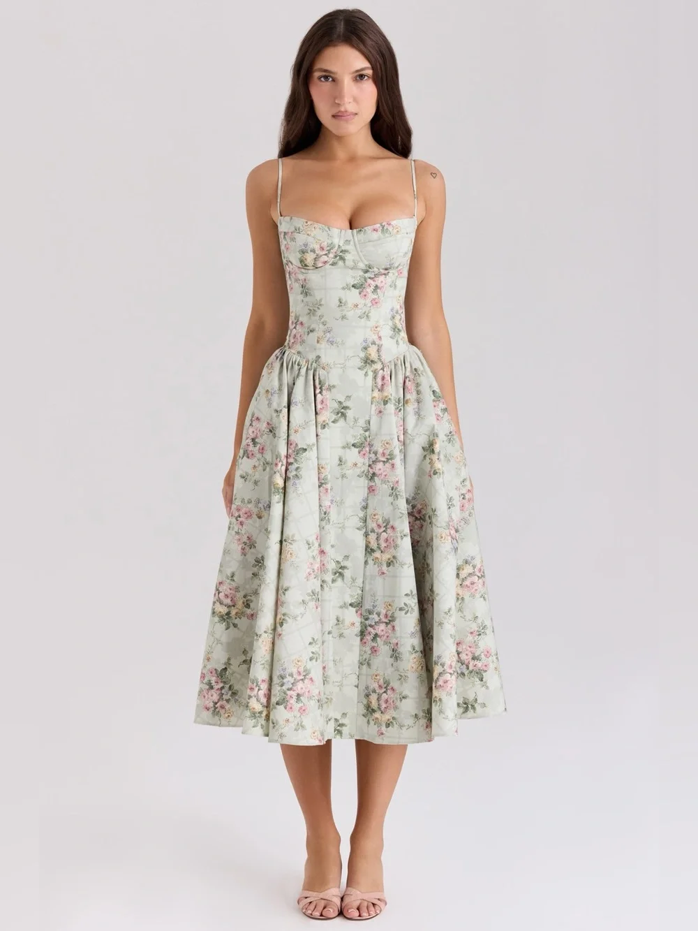 House of CB Samaria Floral Corset Midi Dress